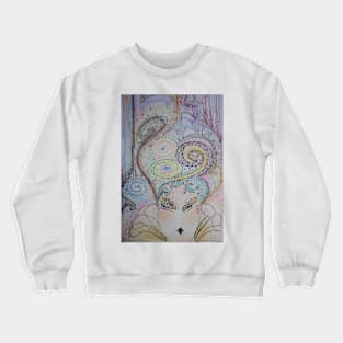 paisley swirling sea witch mermaid Crewneck Sweatshirt